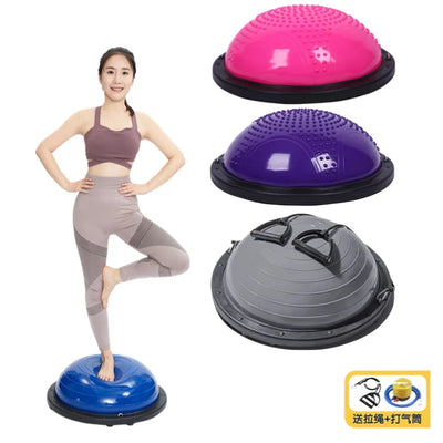 58cm Yoga Ball PVC Inflatable Massage Point Half Fit | SAMAG