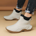 Men's waterproof new outdoor fashion casual rain boots thick anti slip high top wear-resistant comfortable work velvet chef shoe