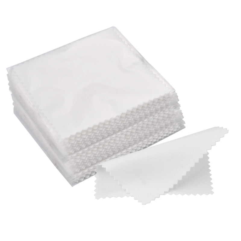 10x6.3cm/8x8cm/8x6cm 50pcs Silver Clean Polishing Cloth Soft Wipe Wiping For Necklaces Rings Jewelry Tool - Visuel 23 | SAMAG