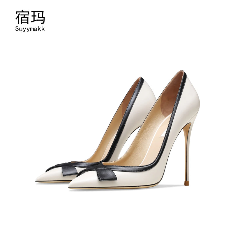 luxury women's shoes Heels For Women 2026 Bowknot Fashion High Heels Sexy Pointed Toe Pumps Ladies Stiletto Evening Dress Shoes