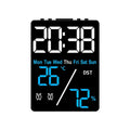 Digital Alarm Clock TEMP Humidity Date Week Disply 2 Alarm Snooze Electronic Table Clock 3-level Brightness 12/24H DST LED Clock