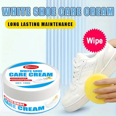 Fasilawei White Shoe Polish 100g (Sponge Brush) | SAMAG