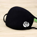 Black Face Mask Unisex Winter Warm Thickening Half Face Mouth Mask Cotton Cartoon Pattern Anti-Dust Anti- Respirator Kpop Mask