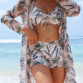 Tie Dye Bikinis Swimsuit Women Drawstring Front Swimwear | SAMAG