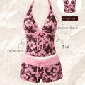 Women Bikinis Set Vintage Striped Floral Tankini Swimsuit | SAMAG
