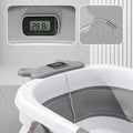 Foldable Silicone Baby Bathtub with Temperature Sensing, Non-Slip & Portable Infant Bath