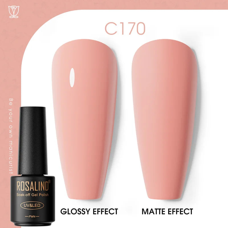 ROSALIND Gel Polish Manicure for Nails Semi Permanent Vernis top coat UV LED Gel Varnish Soak Off Nail Art Gel Nail Polish