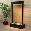 l Tempered Glass Led Mirror Waterfall Wall Fountain Water Bubble Fall Wall Indoor customized product