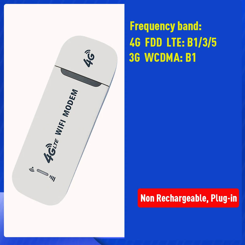 Wireless 4G WiFi Router USB Dongle SIM Card Slot Portable WIFI 4G LTE USB Modem Pocket Hotspot 8 WIFI Users 150Mbps WiFi Router