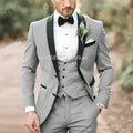 Elegant Light Green Formal Wedding Men Suit Groom Tuxedo Prom Slim Fit Blazer Hombre High Quality Custom 3 Piece Costume Homme