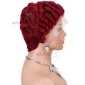 613 Blonde Pixie Cut Short Bob Loose Wave Human Hair Wigs Chocolate Brown Short Bob 13x4 Transparent Lace Front Wigs Preplucked