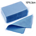 50pcs 10x6.3cm/10x6cm/8x6cm Silver Clean Polishing Cloth Soft Clean Wipe Wiping Cloth For Necklaces Rings Jewelry Clean Tools