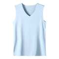 Men'S Top Men'S Summer Multi Color Sleeveless Vest Men'S Summer Ice Silk Traceless Thin Breathable Color V-Neck Sleeveless Top