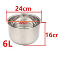 Rice Cooker Liner General Food Stainless Steel Uncoated Thickened 2L3L4L5L6L8L Rice Cooker Inner Pot