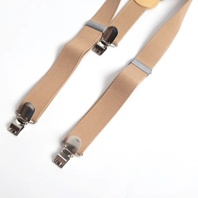 6 Colors Children Belt Baby Boys Girls Tuxedo Suit Jeans Suspenders Clip-on Y-Back Braces Belt Elastic Kids Adjustable