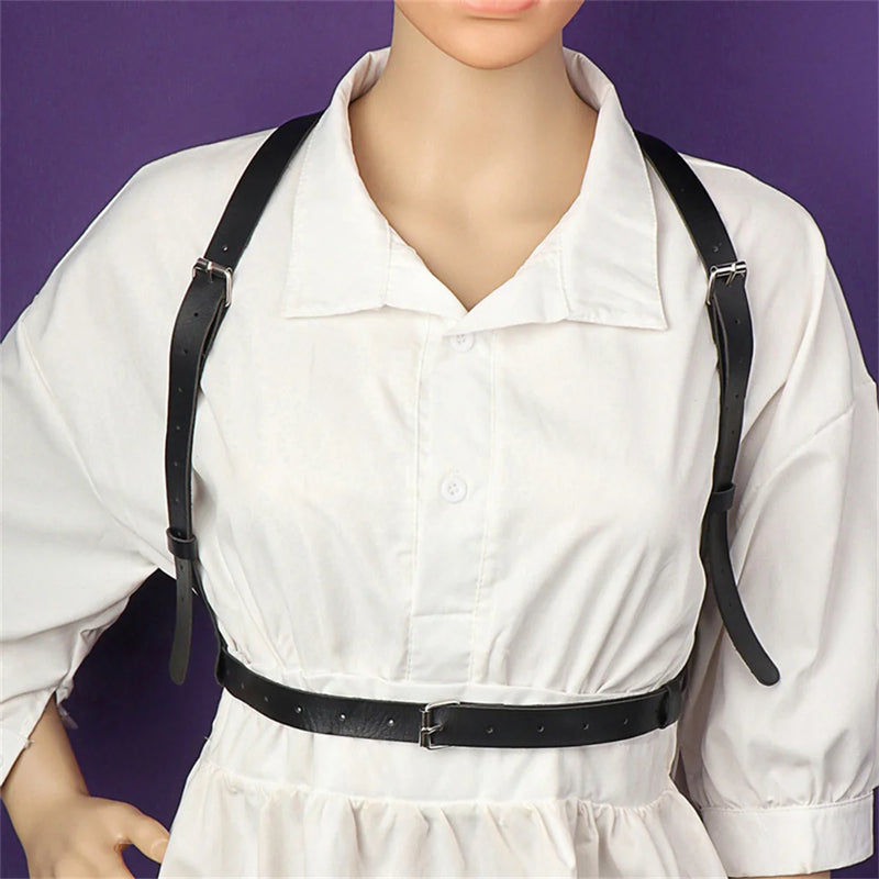 Faux Leather Lingerie Harness Strap Belts Women Chest Body Bondage Cage Sculpting Harness Garters Sexy Goth Harajuku Suspenders