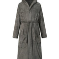 Men's soft home, outdoor sun drying, long sleeved nightgown, polyester fiber, convenient after bathing, adjustable nightgown