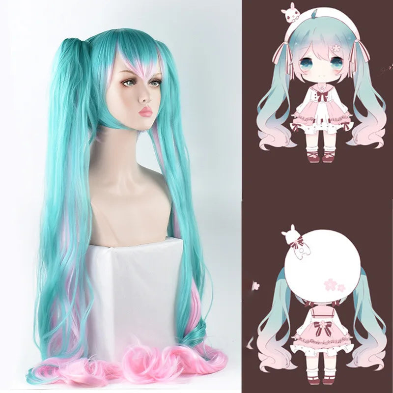 Character Wig Miku, Cosplay, Loli Wig High Heat Resistant Synthetic Wig