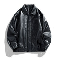 New men's PU leather jacket, stand-up motorcycle-style jacket, leather jacket for casual wear, high-quality durable jacket
