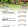Outdoor Step Stones Decorative Polypropylene Resin Stepping Stones with Ground Stakes for Lawn Garden Pathway Round Step Stones