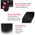 UNice Hair Yaki Straight Human Hair Bundles 100g Per Bundle 100% Human Hair Sew In Weaves 8-26 Inch Natutral Color 1/3/4 Bundles
