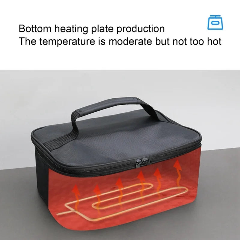 12V 90W Car Microwave Oven, Portable Mini Electric Oven, Fast Heating Picnic Box For Travel, Camping Food Cooking
