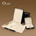 Orilv Leather Jewelry Box Set Box Light Luxury Ring Necklace Display Storage Boxs Jewelry Display Packaging Box Ladies' Gift Box