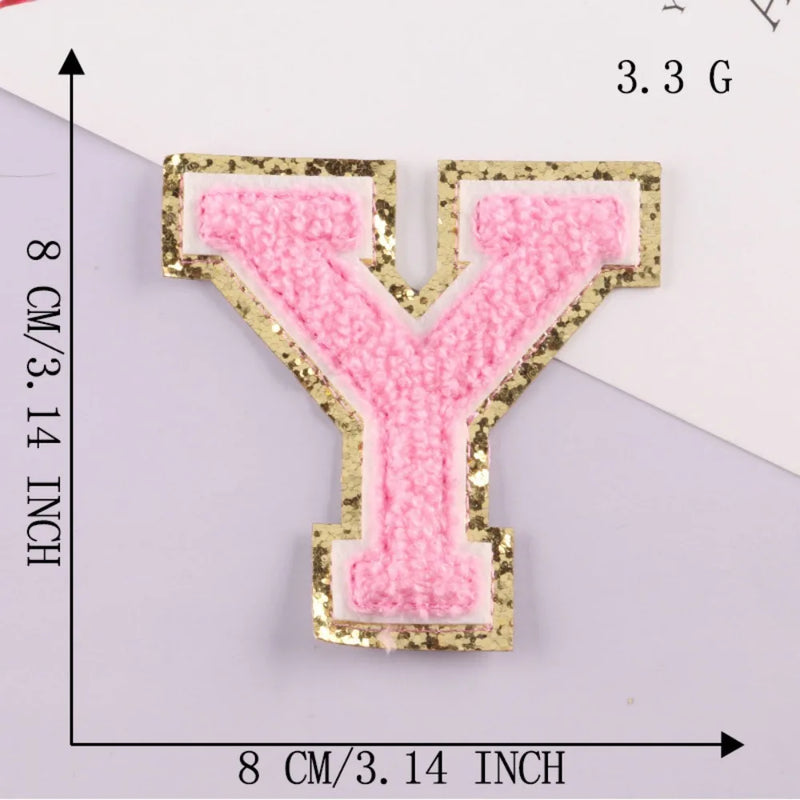 On Clothing Towel English Alphabet Decoration DIY Applique Accessories Patches Clothing Badges Clothes Embroidery Appliques