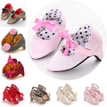 Infant Pre-Walker Shoes 0-18M Baby Girls Princess Bow Shoes Solid Color Fashion Party Walking Footwear
