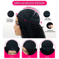 New Arrival 3 IN 1 Half Wig With Drawstring Seamless Human Hair Wig Kinky Curly Headband Wig Upgrade for Women Summer Machine Wigs