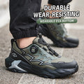 Rotation Button Work Safety Shoes Men Indestructible Steel Toe Shoes Lightweight Protective Safety Boots Security Work Sneakers