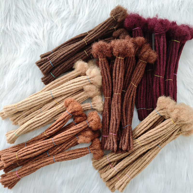 Dreadlocks Sister Locs Extensions Handmade Soft Crochet Brazilian Human Hair Braiding 10in Ombre Short Hair 10Strands/lot