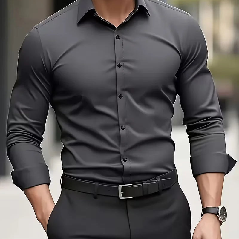 Summer New Men's Long-Sleeve Shirt Business Formal Wear | SAMAG