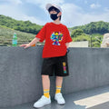 67 Digital Print Children White T - shirt Set - View 3 | SAMAG