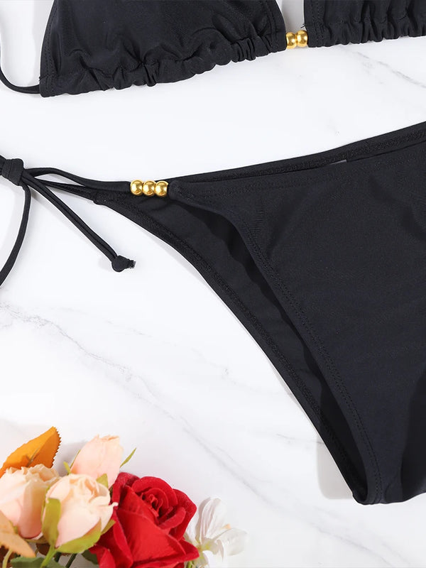 Sexy Triangle Bikini Sets Micro Thongs Swimsuit Women | SAMAG