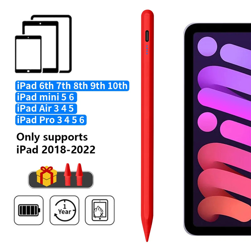 Stylus Pen For Apple Pencil with LED Power Indicators Palm Rejection Touch Pencil for 2025 2022 2021 2020 2019 2018 iPad pencil