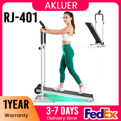 AKLUER Foldable Compact Non - Electric Treadmill - Dual | SAMAG