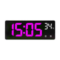 Voice Control Alarm Clock Digital Temperature Date 2 Alarm USB Powered Always On Snooze Table Clock Night Mode 12/24H LED Clock
