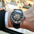 Elegant Men's Automatic Mechanical Watch with Skeleton Design - Leather Strap, Roman Numeral Dial, Automatic Movement, Perfect for Business and Casual Wear, Ideal Gift for Young Men, Business Casual Men's Watch | Skeleton Wat