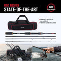 Goture Spinning Reel and Rod Combo Set Portable 1.98-2.1m Fishing Rod and 3000 Spinning Reel with Zippered Storage Bag Tackle