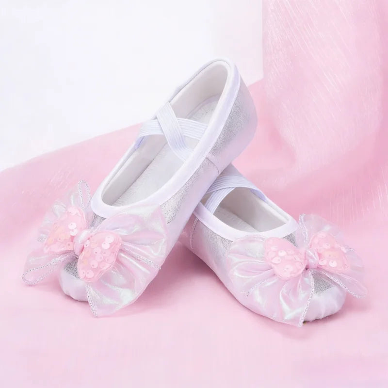 Ballet Shoes for Dancing Child Girl Adult Dance Shoes for Girls Ballet Accessories Modern Dance Girl Ballet Shoes Bow Colorful