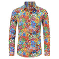 Men's Long Sleeves Shirts Hippie 70s Disco Hip Hop Button | SAMAG