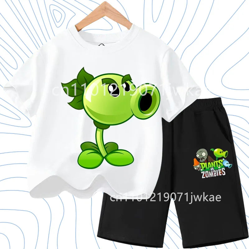 Children's Plants Vs. Zombies Short - Sleeved T - Shirt Set - View 8 | SAMAG