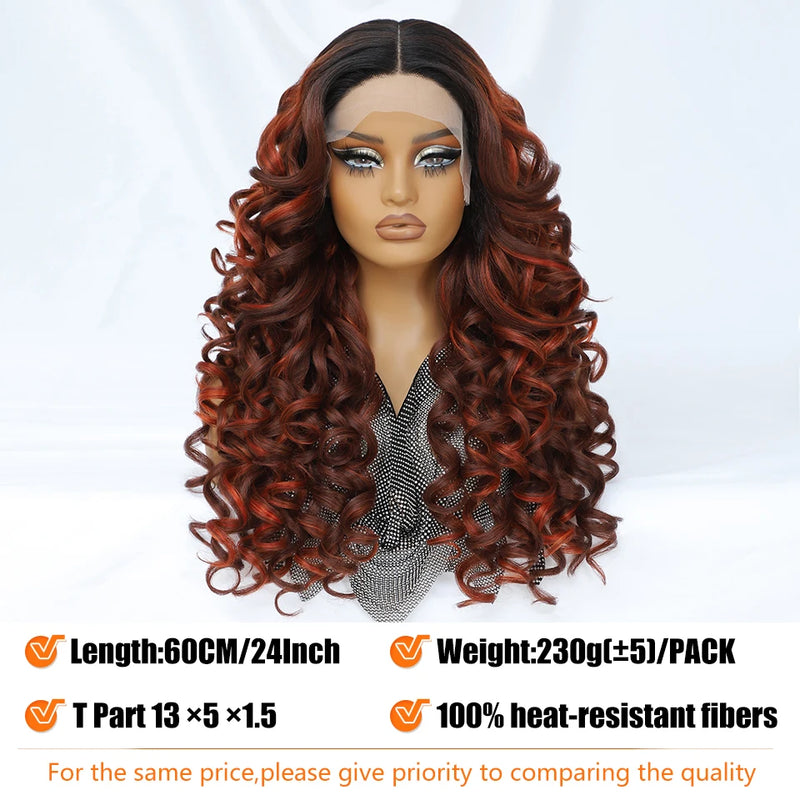 Latisha Lace Front Wigs Synthetic 24 Inch T Part Wigs For Afro Women Latisha Lace Front Wigs With Baby Hair For African Female