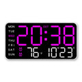 Large Digital Wall Clock Temp Date Week Display Remote Control USB Powered Table Clock Wall-mounted Dual Alarms LED Clocks