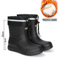 Men's Fashion Rain Boots High Quality Anti-Slip Waterproof Shoes Thick Bottom Wear-Resistant Outdoor Drawstring Work Rubber Shoe