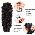 Human Hair Pre-Separated Miracle Knots Feather Crochet Burmese Curly Human Hair Feather Crochet Human Hair Extensions Invisible Miracle Knots Crochet Human Hair Bundles For Women Daily Use Birthday Holiday Gift Popular Hairst