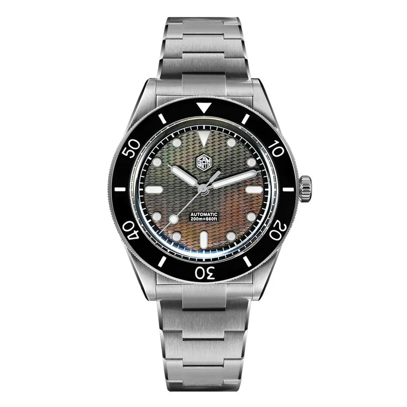 San Martin Official 39mm Guilloche MOP Dial Miyota 90S5 Sport Watch Automatic Mechanical Sapphire Bezel - Visuel 14 | SAMAG