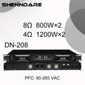 Professional Digital Power Amplifier 4x1800W Class D Audio DJ Pre-Subwoofer Amp 2/4 Channel Line Array Speaker Sound Amplifier