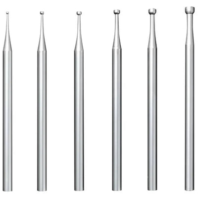 Round Cup Burr 3/32Inch Shank Jewelry Making Burs Wire Rounder Bits Silver 6Piece | SAMAG
